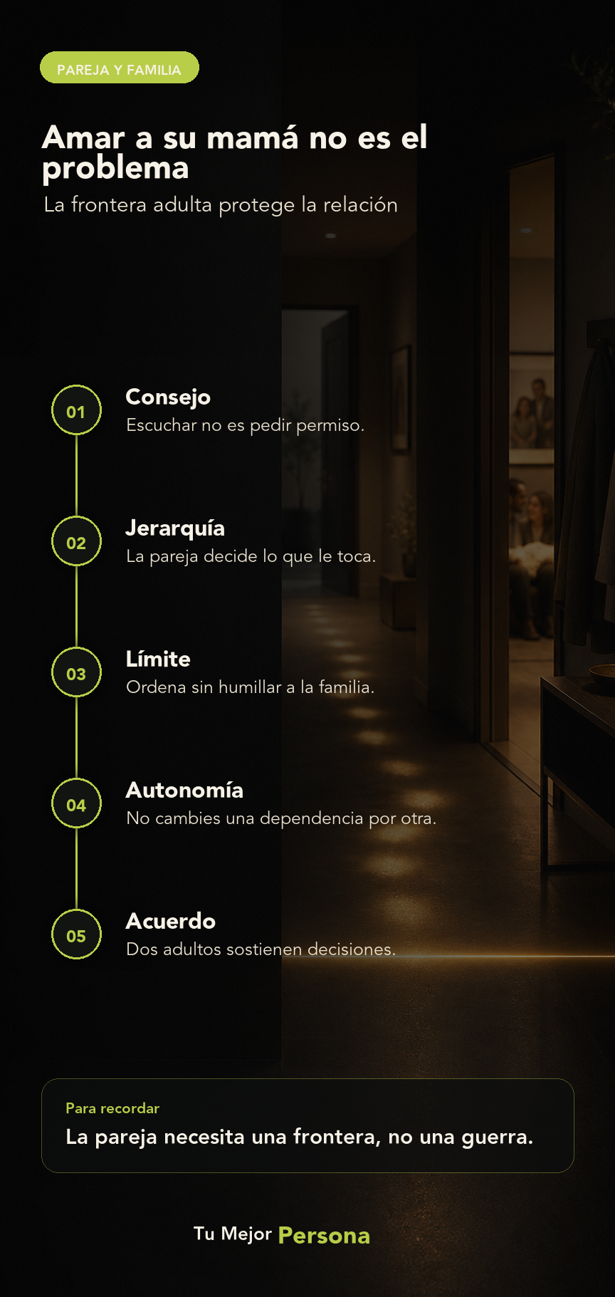 Infografía de Tu Mejor Persona: Amar a su mamá no es el problema